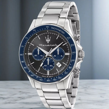 Original Luxury Maserati Men's Watch SFIDA Challenge Series Luxury Business Trendy Black Gold Steel Belt Watch